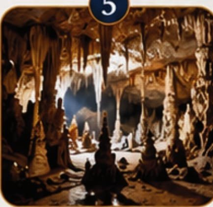 Stalactites inside Hoq Cave