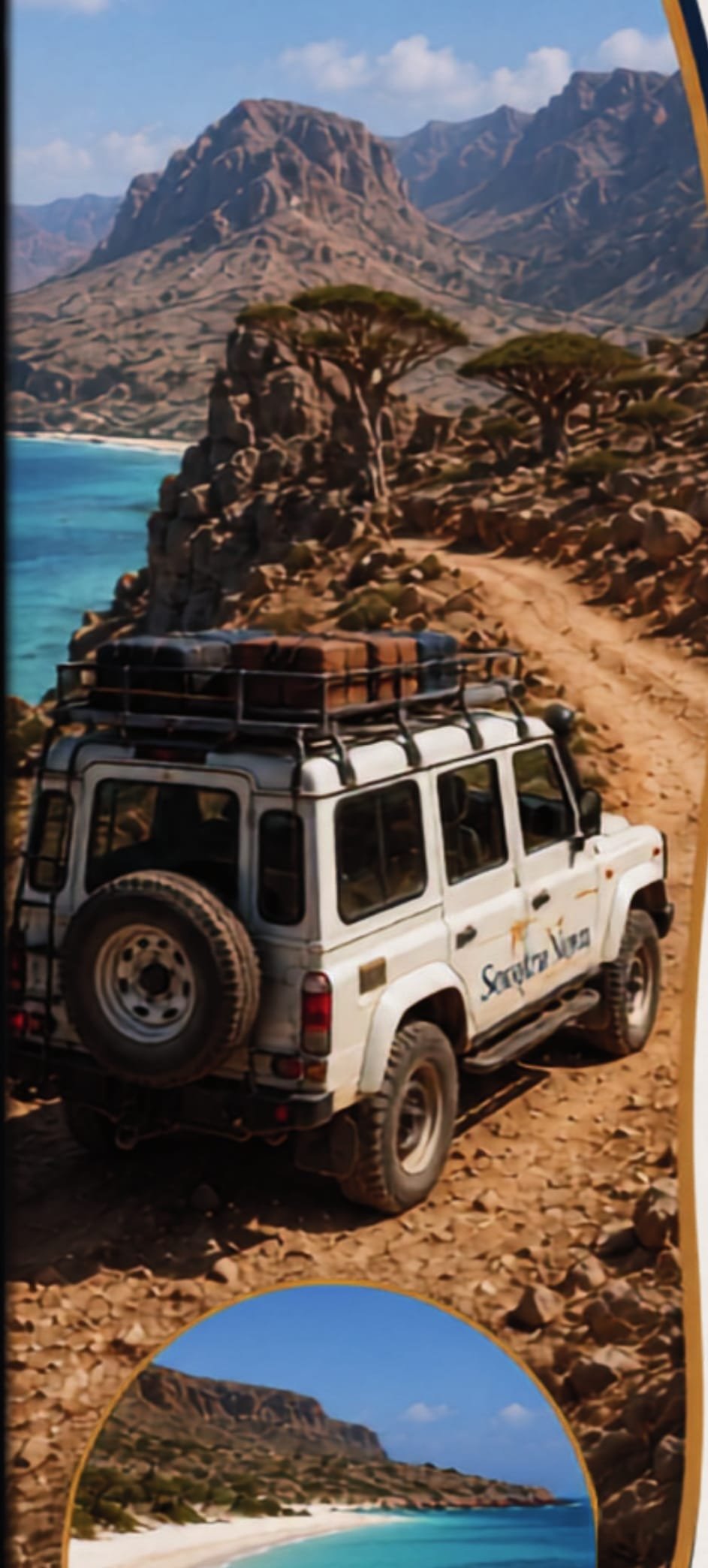SocotraNova 4×4 vehicle on an island track